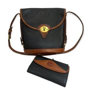 Vintage Dooney & Bourke CALVARY Leather Purse With Matching Wallet